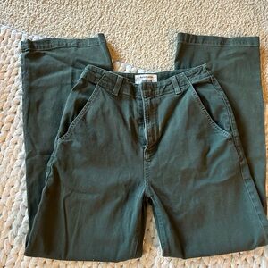 Reformation jeans green straight leg pants size 25